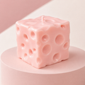 Squishy de queso de 6 cm - Juguete antiestrés moldeable sin rebote con baba crujiente y relleno de vaselina