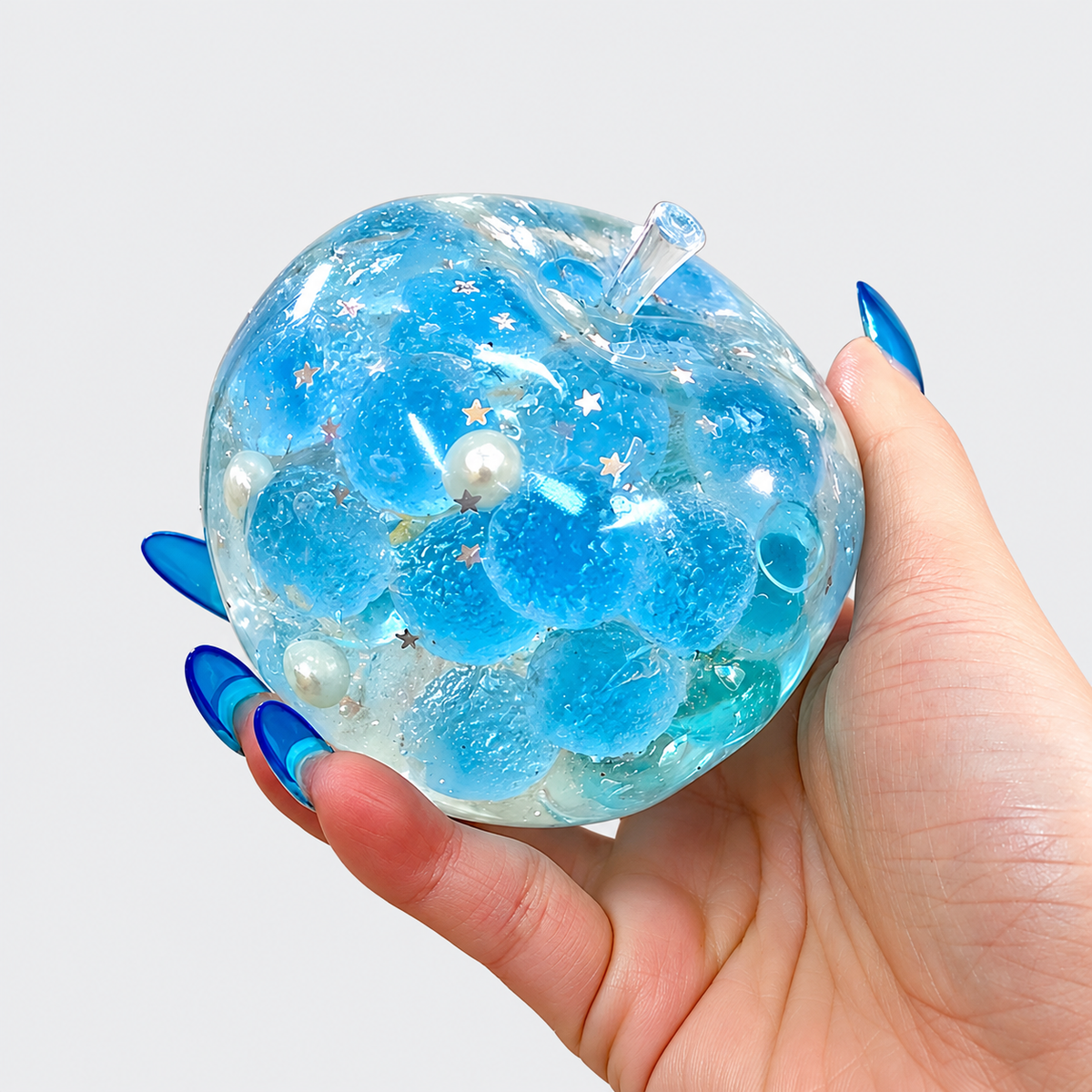 Chiboki Jumbo Candy Apple Squishy – Moldable Stress Ball, Creamy Texture & Handmade Fidget Toy