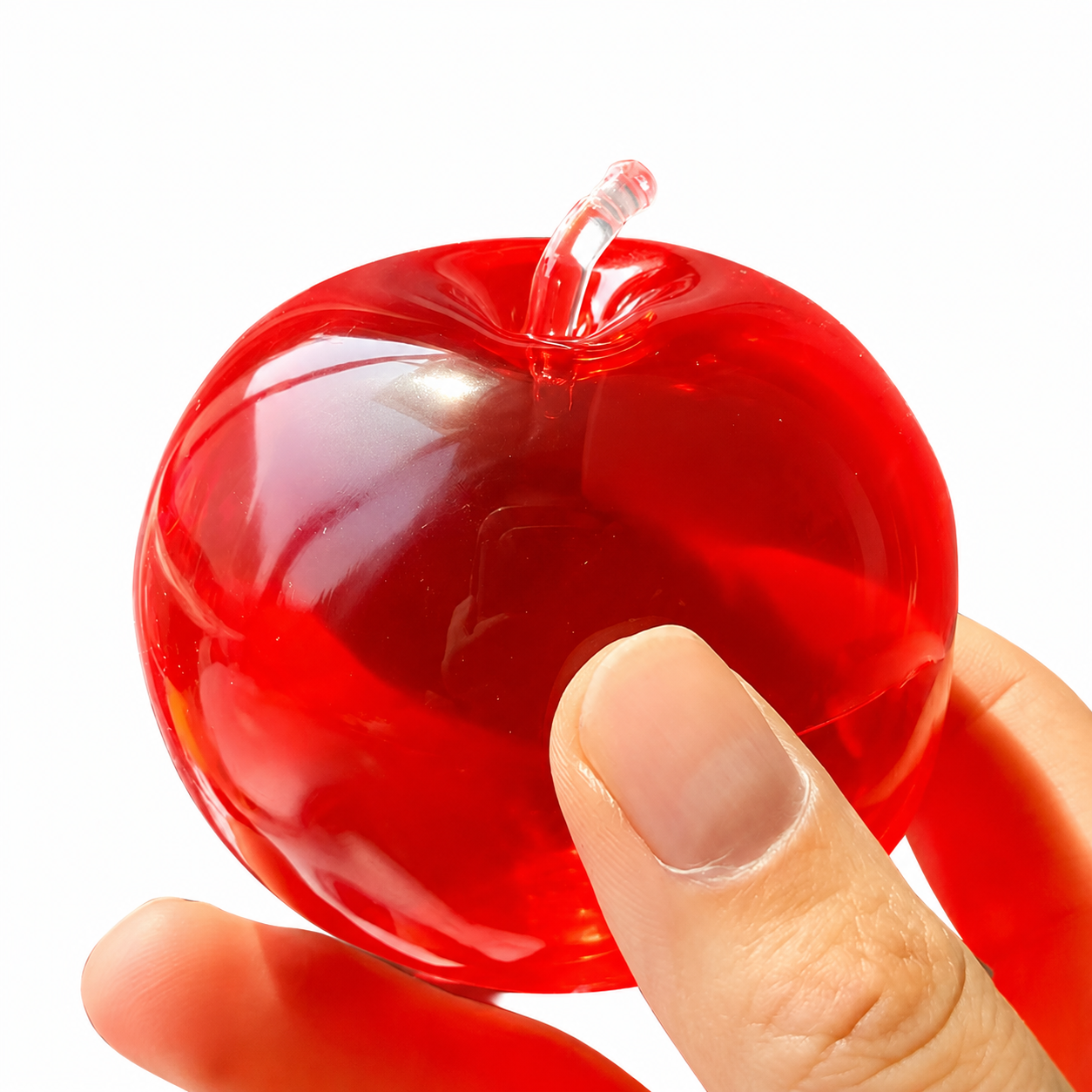 6cm Vaseline Filled Apple & Strawberry Squishy - Moldable Non-Rebound Stress Relief Squeeze Stressball for Party Gifts