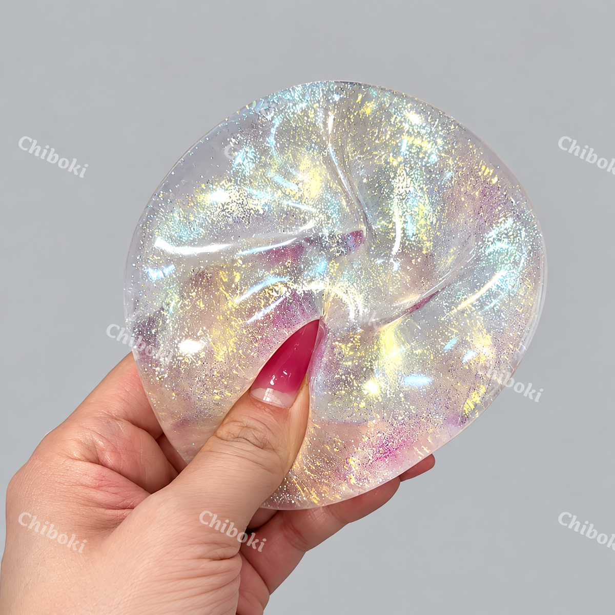 Chiboki Aurora Dream Glitter Squishy Stress Ball – Ultra-Soft Moldable Fidget Toy- Moldable and no rebound