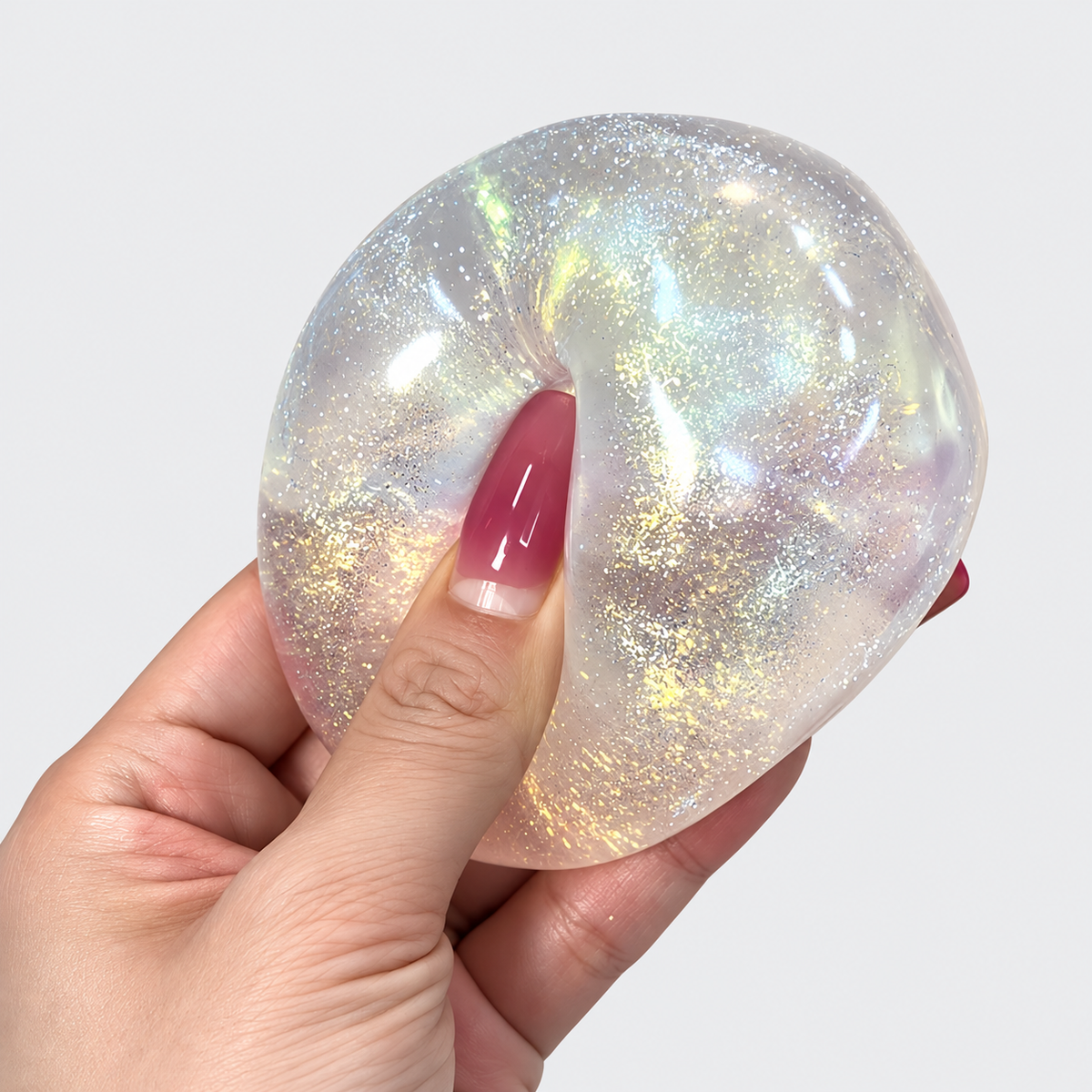 Chiboki Aurora Dream Glitter Squishy Stress Ball – Ultra-Soft Moldable Fidget Toy- Moldable and no rebound