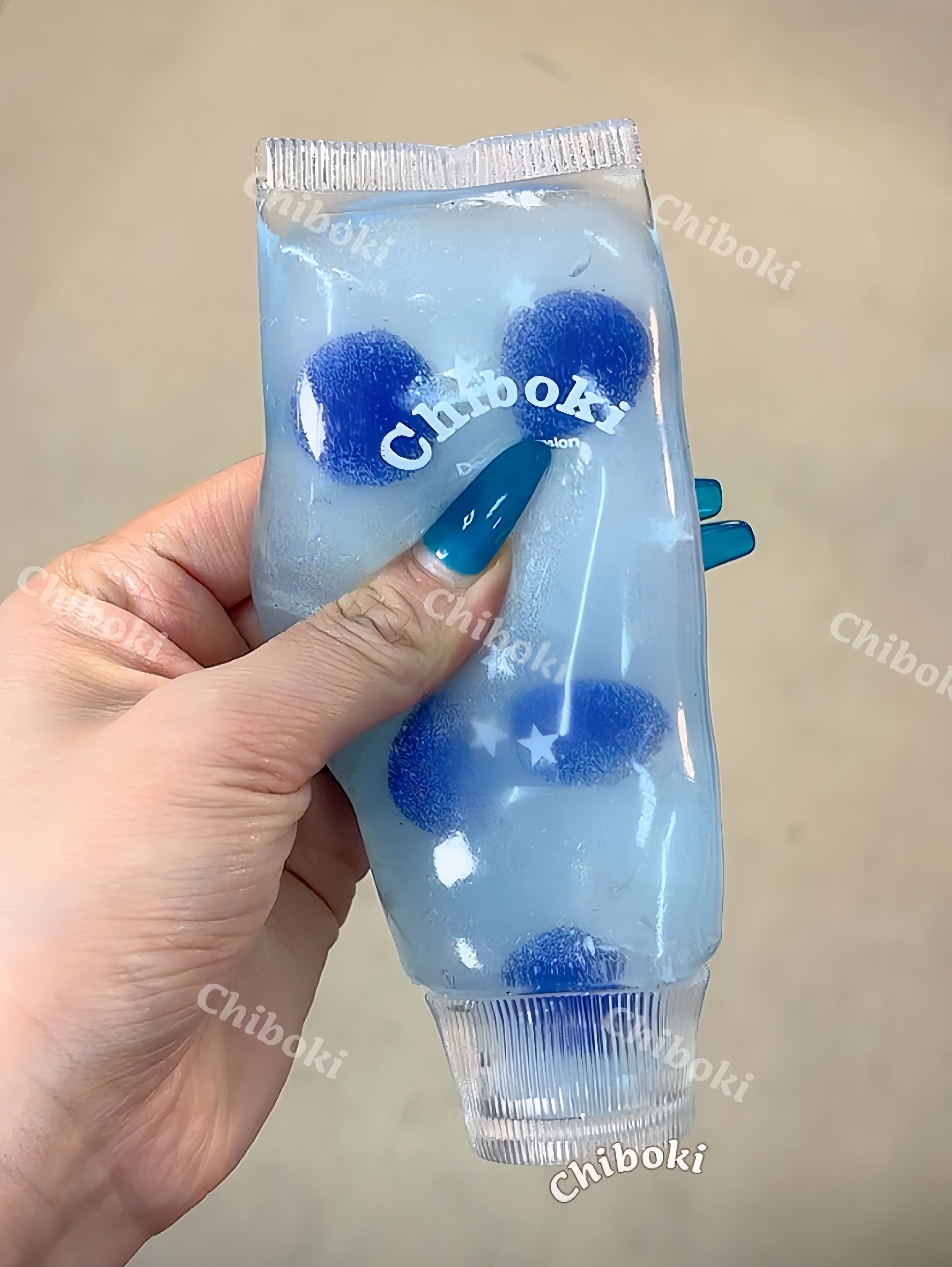 Chiboki Jam Tube Squishy - Strawberry & Blueberry Moldable Non-Rebound Fidget Toy | Soft Gel Stress Ball