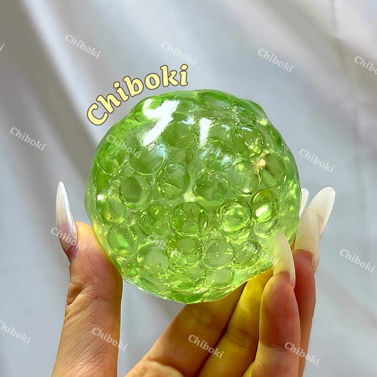 Chiboki Rainbow Candy Pop Beads — Thin-Skin Grainy Petroleum Jelly Handcrafted Moldable Stress-Relief Fidget Ball (Non-Spring-Back)