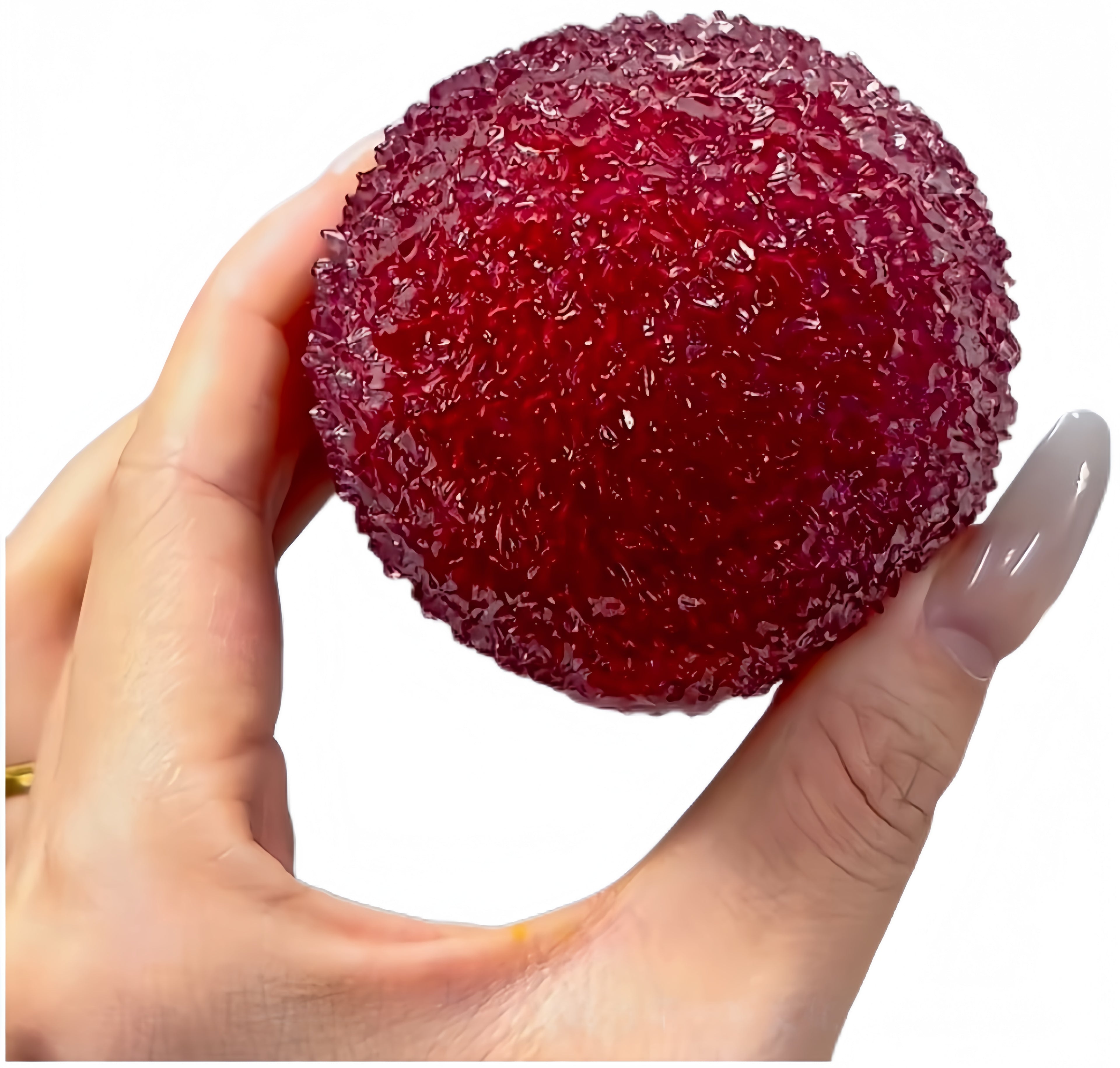 Chiboki Handcrafted Crystal Slushy Ball Squishy Toy, Yangmei Vaseline Squishy - Moldable Waxberry Stress Ball | ASMR Fidget Toy Squishy Stress Balls Soft Stress Relief Fidget Sensory Grippie Set for Relaxation and Gift Giving