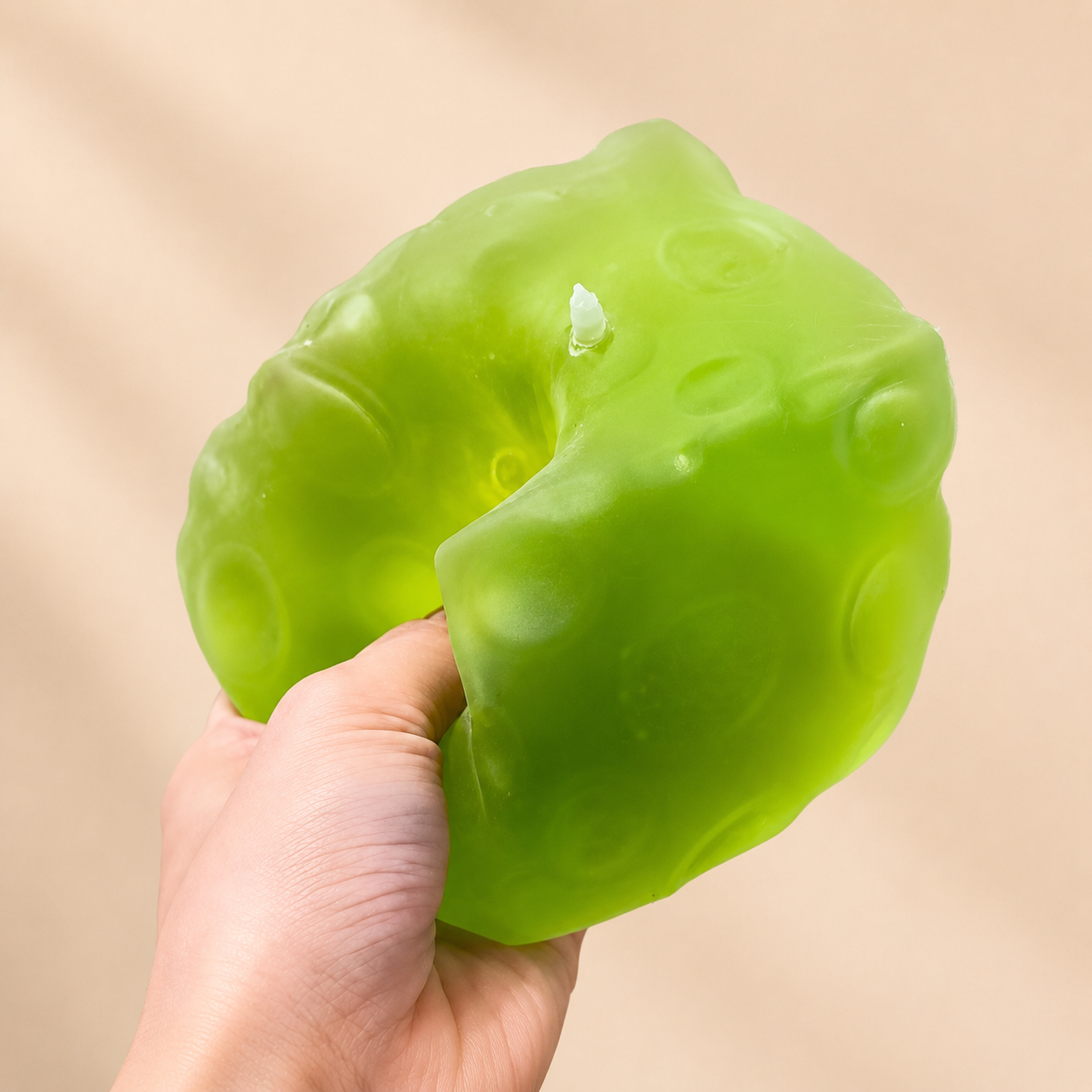 Chiboki Squishy, Chiboki Cheese Squishy, Matte Large Cheese Squeeze - Petroleum Jelly Filled Moldable Non-Rebound Stress Relief, Full-Size Office Desk Decor & Adult Gift