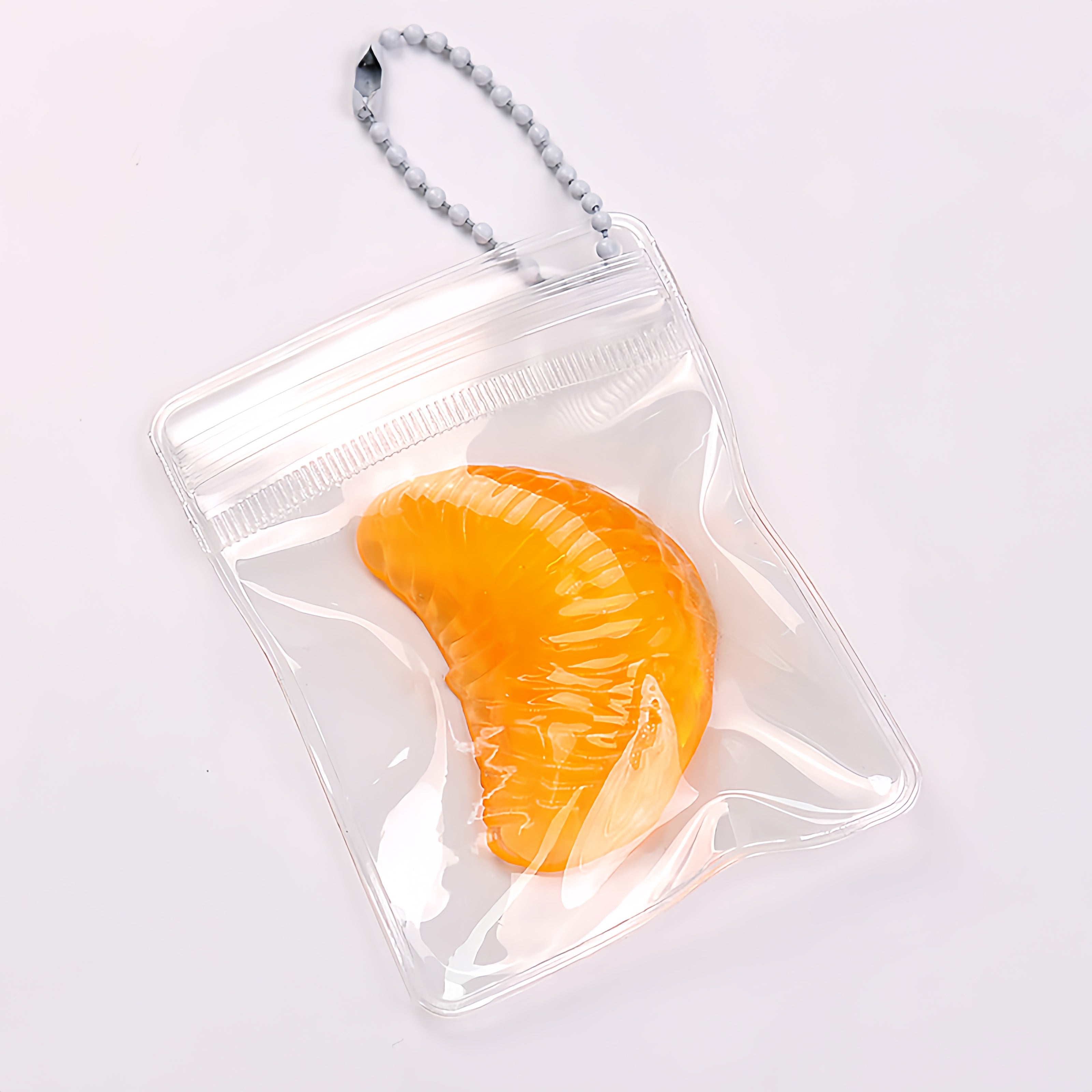 10 Pcs Realistic Orange Segment Squishy - Maltose Filled TPR Fidget Toy | Cute Fruit Stress Ball