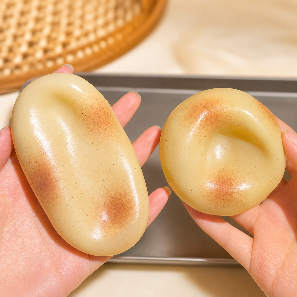 Potato Squishy,Mashed Potato Squishy, Petroleum Jelly Filled Potato Squeeze - Ultra Soft Moldable Non-Rebound Stress Relief, Ideal Office Desk Decor &Party Gifts