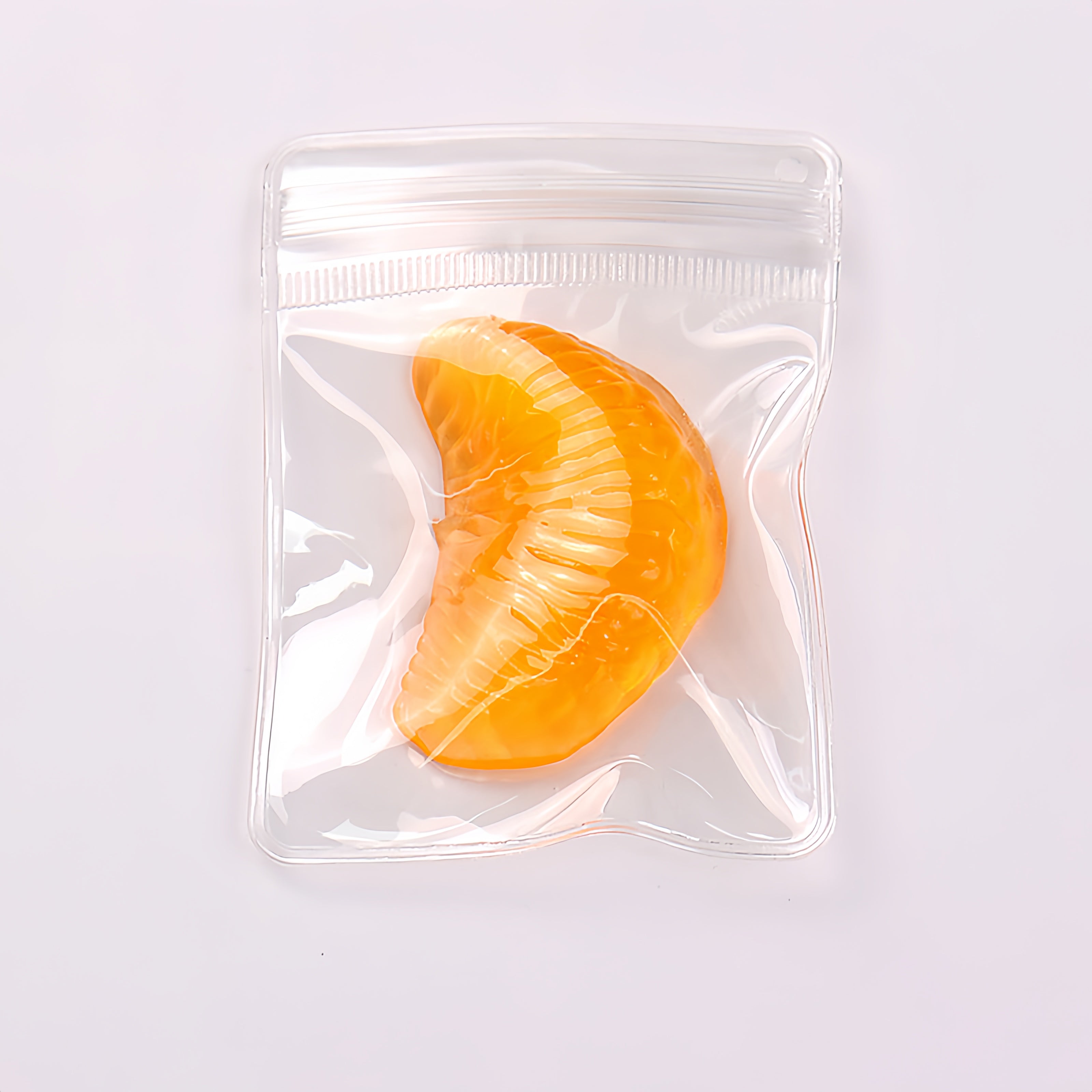 10 Pcs Realistic Orange Segment Squishy - Maltose Filled TPR Fidget Toy | Cute Fruit Stress Ball