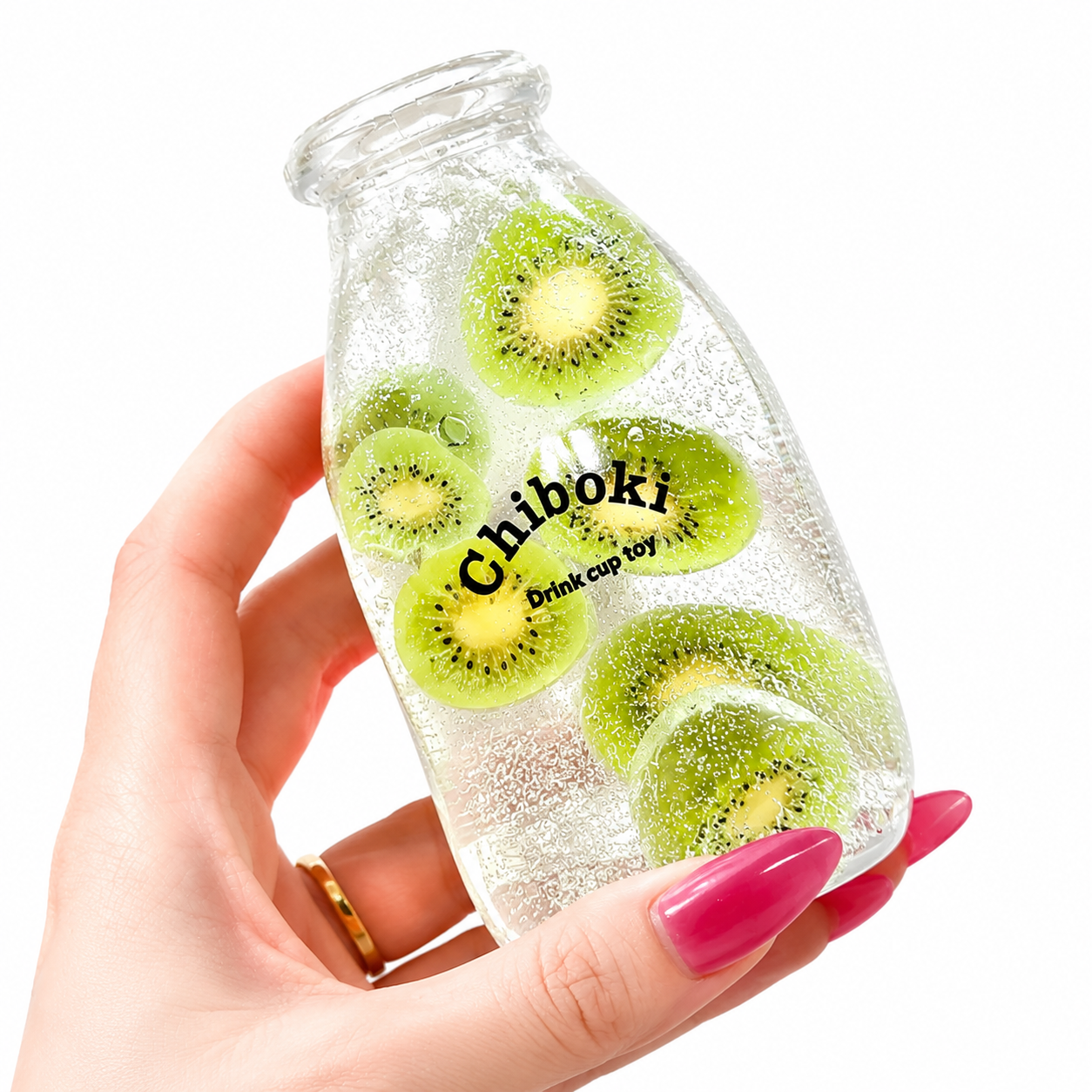 Chiboki Squishy, Drink Bottle Squishy - Moldable Non-Rebound Stress Relief Ornament, Cute Desk Decor & Adult Gift