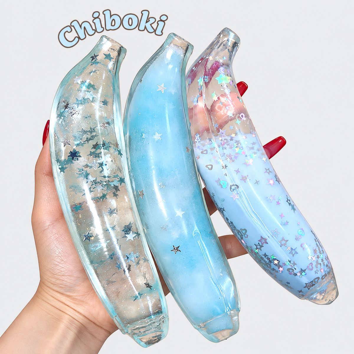 Chiboki Dream Banana Squishy – Handmade Stress Ball & Sensory Fidget Toy, 3 Texture Options