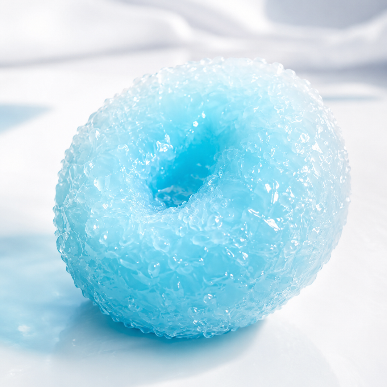 Chiboki Squishy, Sea Salt Slush Crunchy Ball Squeeze - Petroleum Jelly Filled Moldable Non-Rebound ASMR Crunch Stress Relief, Mini Handheld Office Desk Decor & Adult Gift