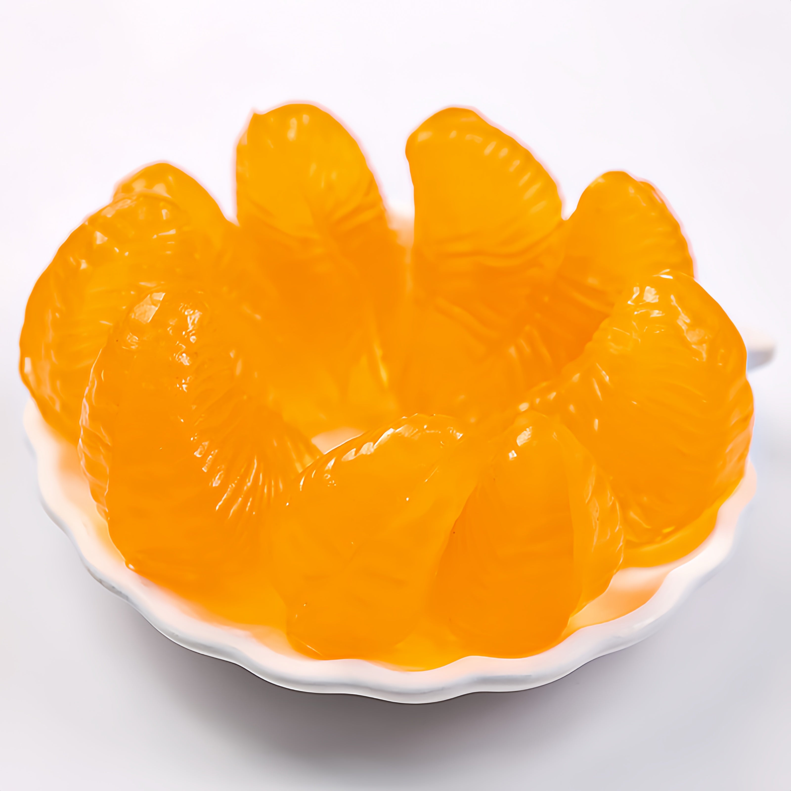 10 Pcs Realistic Orange Segment Squishy - Maltose Filled TPR Fidget Toy | Cute Fruit Stress Ball