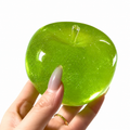 Chiboki squishy Glitter Green Apple Squishy - Moldable Non-Rebound Vaseline Squishy | Sparkly Crystal Stress Ball,Soft Squeeze Stress Relief Desktop Ornament for Adults, Portable Office Decompression Decor, Ideal Party Favor & Holiday Mini Gift
