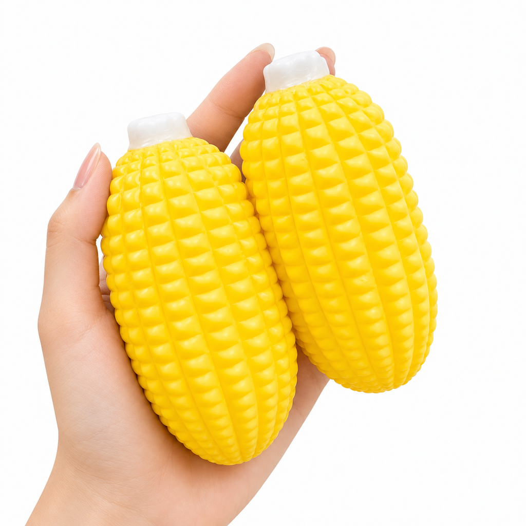 Crunchy squishy - Crispy Corn Squeeze - ASMR Crunchy Office Stress Relief Desk Decor, Adult Sensory Squeeze Gift, Firm Texture for Medium & Strong Grip