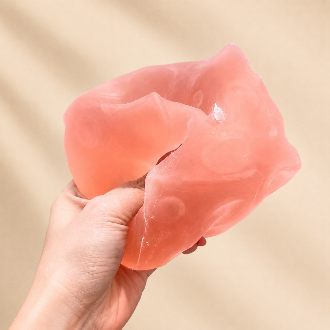 Chiboki Squishy, Chiboki Cheese Squishy, Matte Large Cheese Squeeze - Petroleum Jelly Filled Moldable Non-Rebound Stress Relief, Full-Size Office Desk Decor & Adult Gift