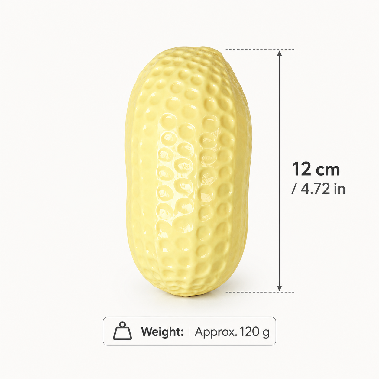 Giant Crunchy Peanut Squishy Crunchy squishy - ASMR Office Stress Relief Desk Decor, Adult Sensory Squeeze Gift, Firm Texture For Medium & Strong Grip