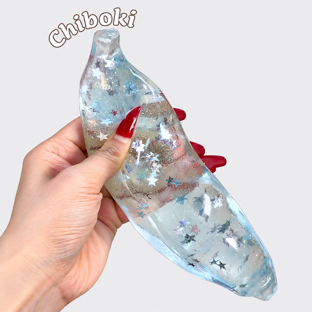 Chiboki Dream Banana Squishy – Handmade Stress Ball & Sensory Fidget Toy, 3 Texture Options