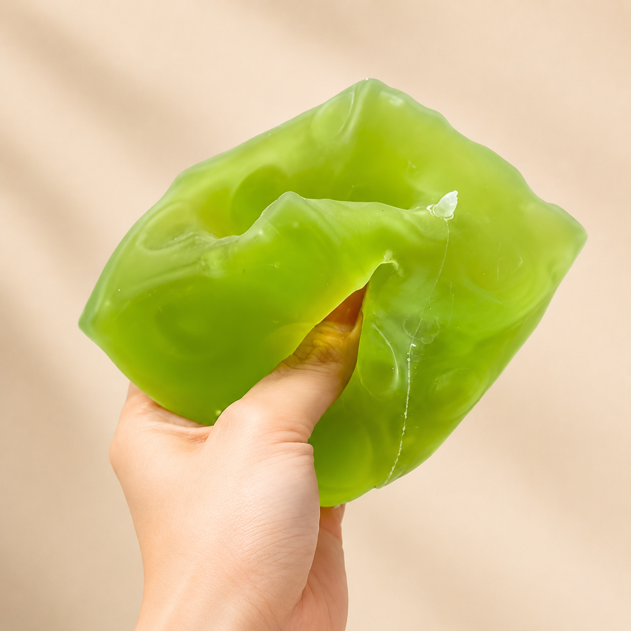 Chiboki Squishy, Chiboki Cheese Squishy, Matte Large Cheese Squeeze - Petroleum Jelly Filled Moldable Non-Rebound Stress Relief, Full-Size Office Desk Decor & Adult Gift