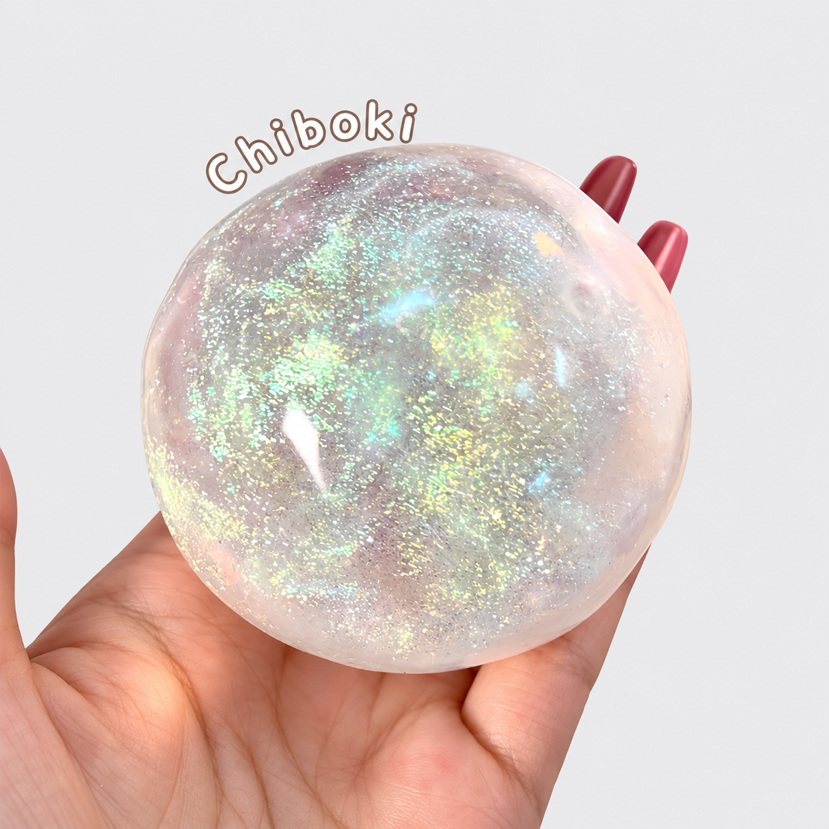 Chiboki Aurora Dream Glitter Squishy Stress Ball – Ultra-Soft Moldable Fidget Toy- Moldable and no rebound