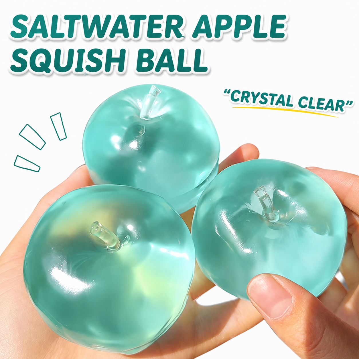 6cm Vaseline Filled Apple & Strawberry Squishy - Moldable Non-Rebound Stress Relief Squeeze Stressball for Party Gifts