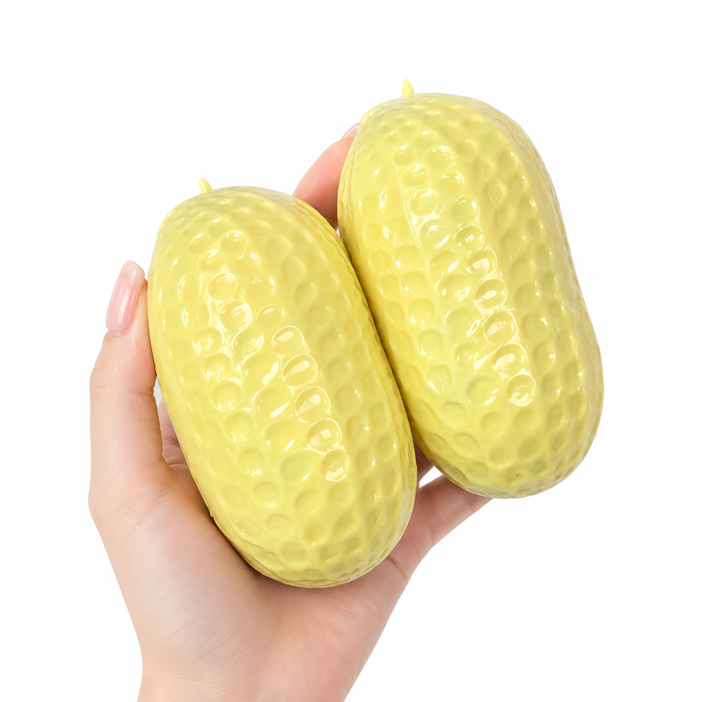 Giant Crunchy Peanut Squishy Crunchy squishy - ASMR Office Stress Relief Desk Decor, Adult Sensory Squeeze Gift, Firm Texture For Medium & Strong Grip