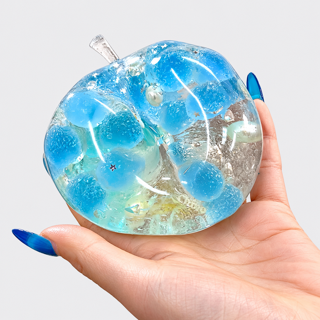 Chiboki Jumbo Candy Apple Squishy – Moldable Stress Ball, Creamy Texture & Handmade Fidget Toy