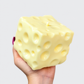 Chiboki Jumbo Cheese Squishy – Ultra-Soft Moldable Non-Rebound Stress Ball & Fidget Toy