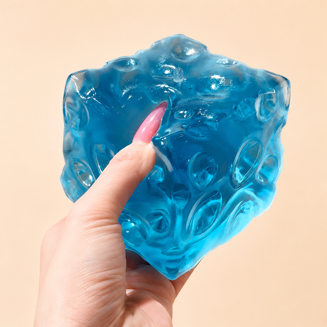 Chiboki-Käse-Squishy, riesiger Eiswürfel-Käse zum Quetschen – mit Vaseline gefüllter, formbarer, nicht zurückfedernder Stressabbau, großer Schreibtischschmuck in voller Größe und Geschenk für Erwachsene