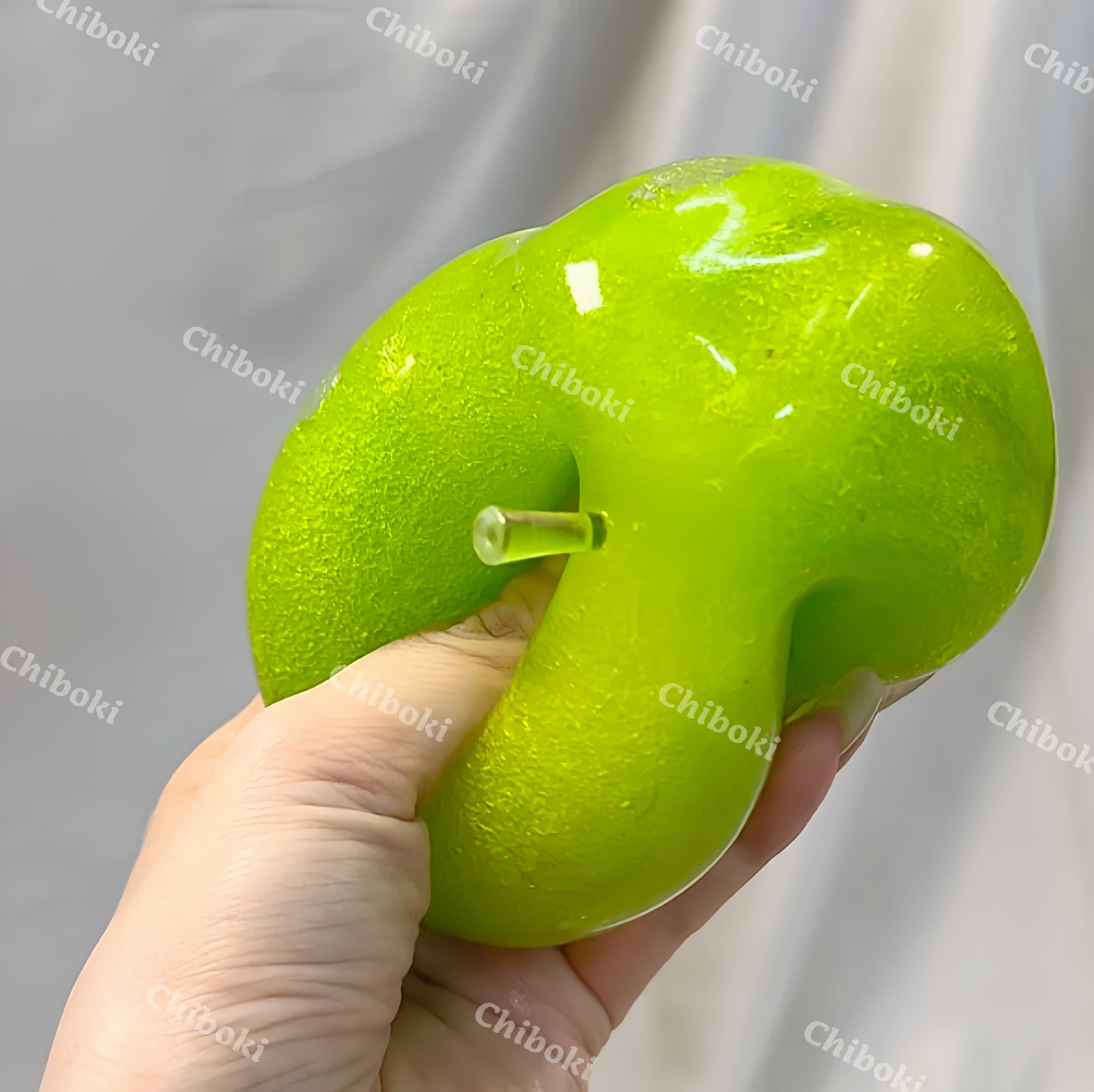 Chiboki Slushie Green Apple Squishy - Moldable Non-Rebound Crunchy Fidget Toy | Perfect for Medium Grip Strength