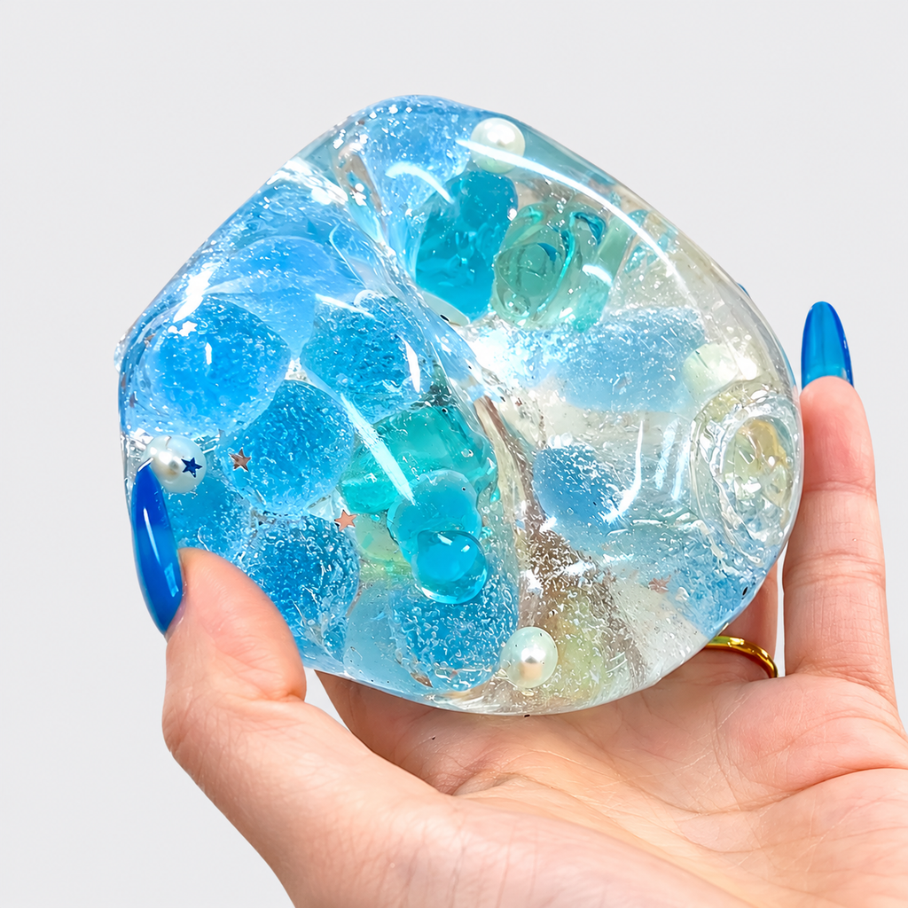 Chiboki Jumbo Candy Apple Squishy – Moldable Stress Ball, Creamy Texture & Handmade Fidget Toy