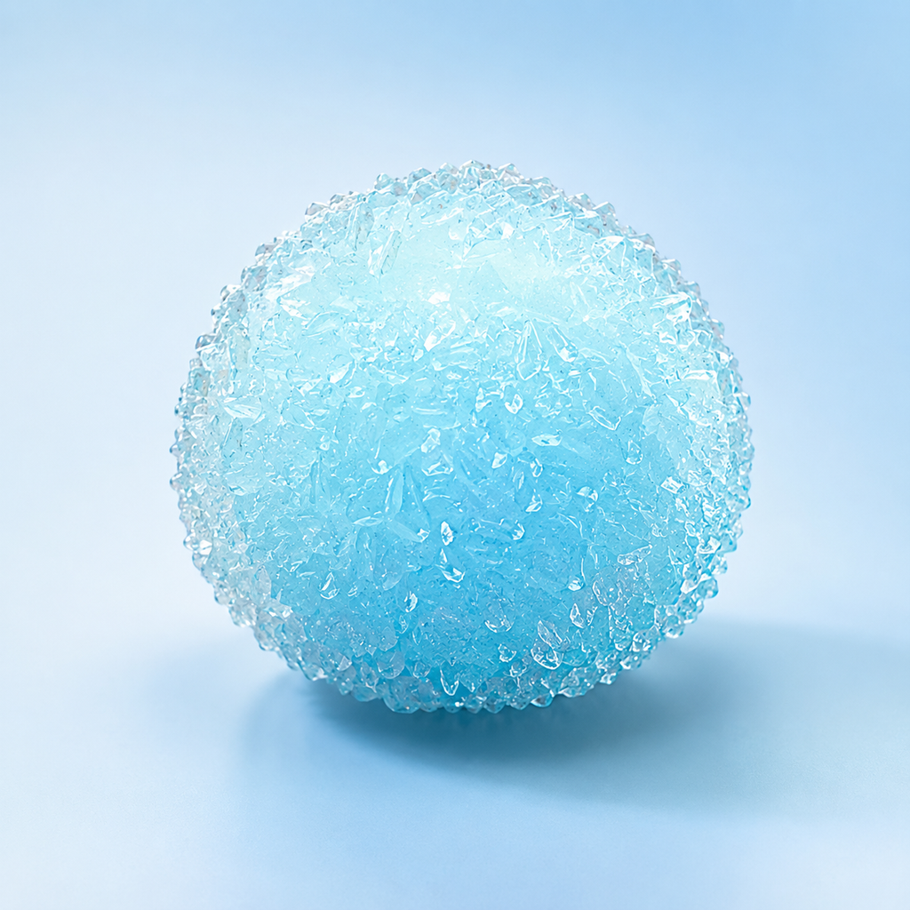 Chiboki Squishy, Sea Salt Slush Crunchy Ball Squeeze - Petroleum Jelly Filled Moldable Non-Rebound ASMR Crunch Stress Relief, Mini Handheld Office Desk Decor & Adult Gift