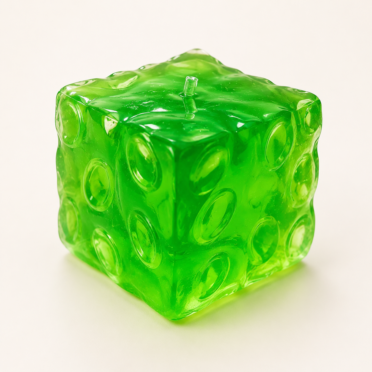 Chiboki Cheese squishy, Giant Ice Cube Cheese Squeeze - Petroleum Jelly Filled Moldable Non-Rebound Stress Relief, Large Full-Size Desk Ornament & Adult Gift