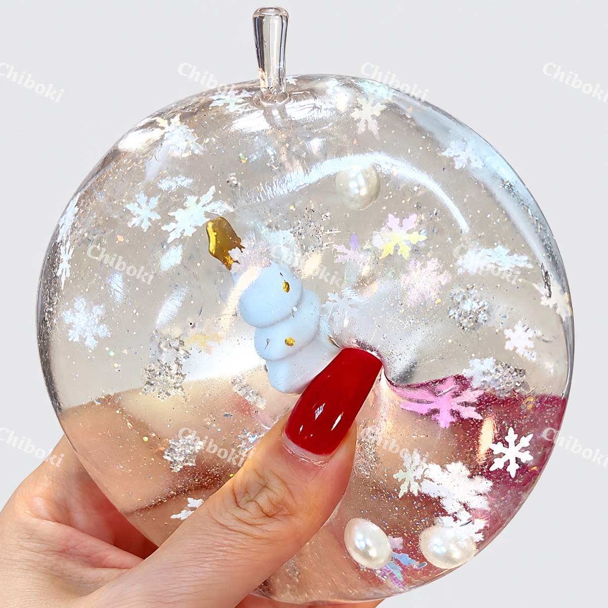 Chiboki Christmas Snowflake Apple Squishy – Moldable Non-Rebound Stress Ball, Christmas & Holiday Gift, Desk Decor