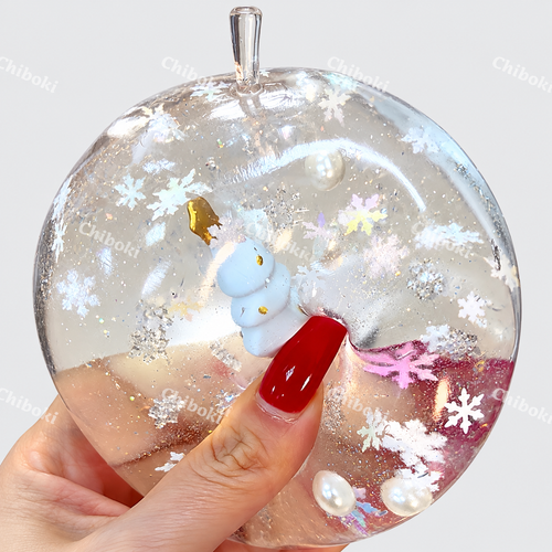 Chiboki Christmas Snowflake Apple Squishy – Moldable Non-Rebound Stress Ball, Christmas & Holiday Gift, Desk Decor