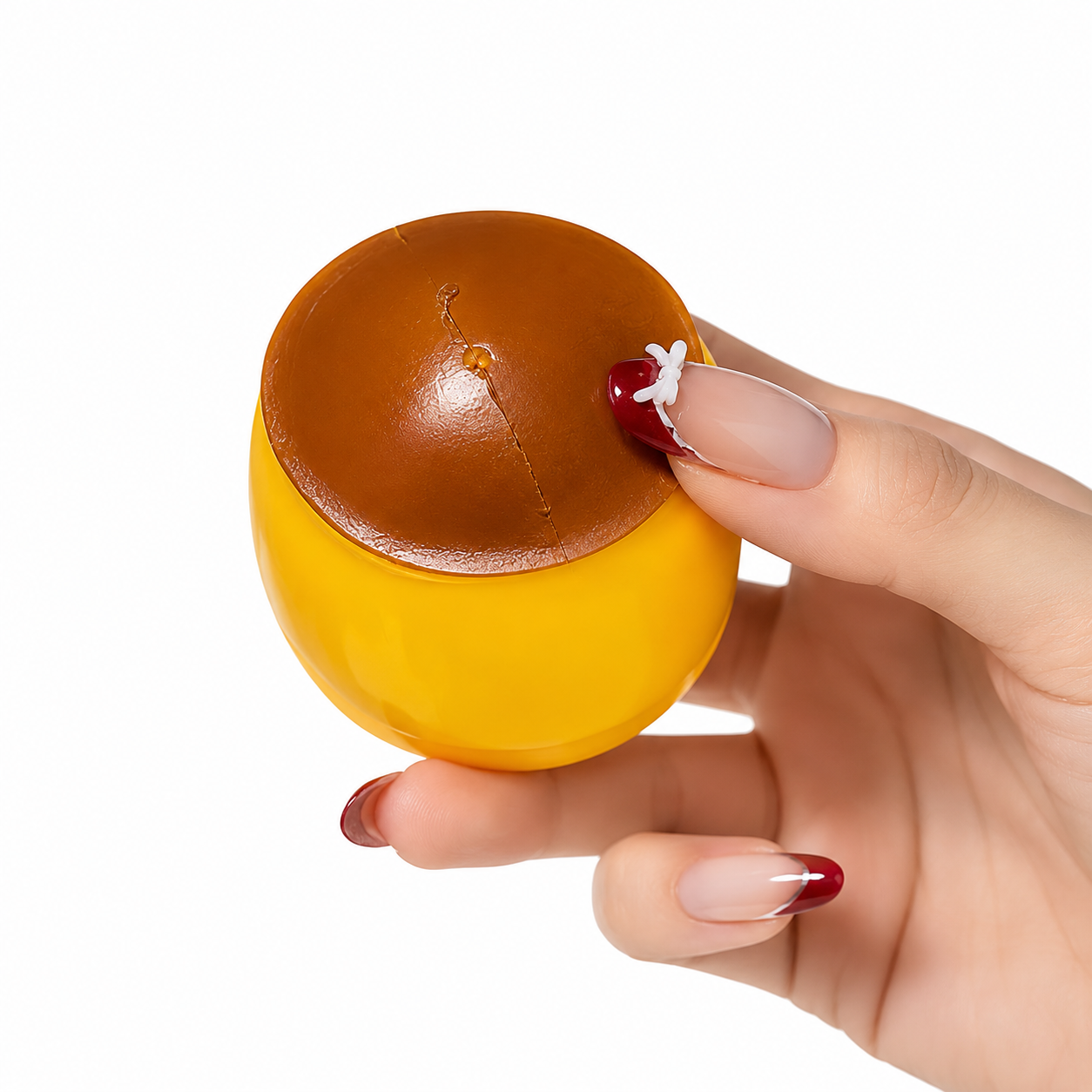 Crunchy squishy - Caramel Pudding Squeeze - ASMR Crunchy Office Stress Relief Desk Ornament, Adult Sensory Squeeze Gift, Firm Texture for Medium & Strong Grip