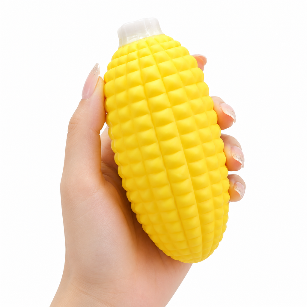 Crunchy squishy - Crispy Corn Squeeze - ASMR Crunchy Office Stress Relief Desk Decor, Adult Sensory Squeeze Gift, Firm Texture for Medium & Strong Grip