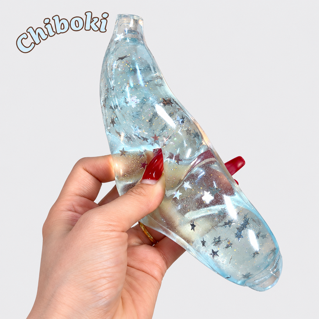 Chiboki Dream Banana Squishy – Handmade Stress Ball & Sensory Fidget Toy, 3 Texture Options