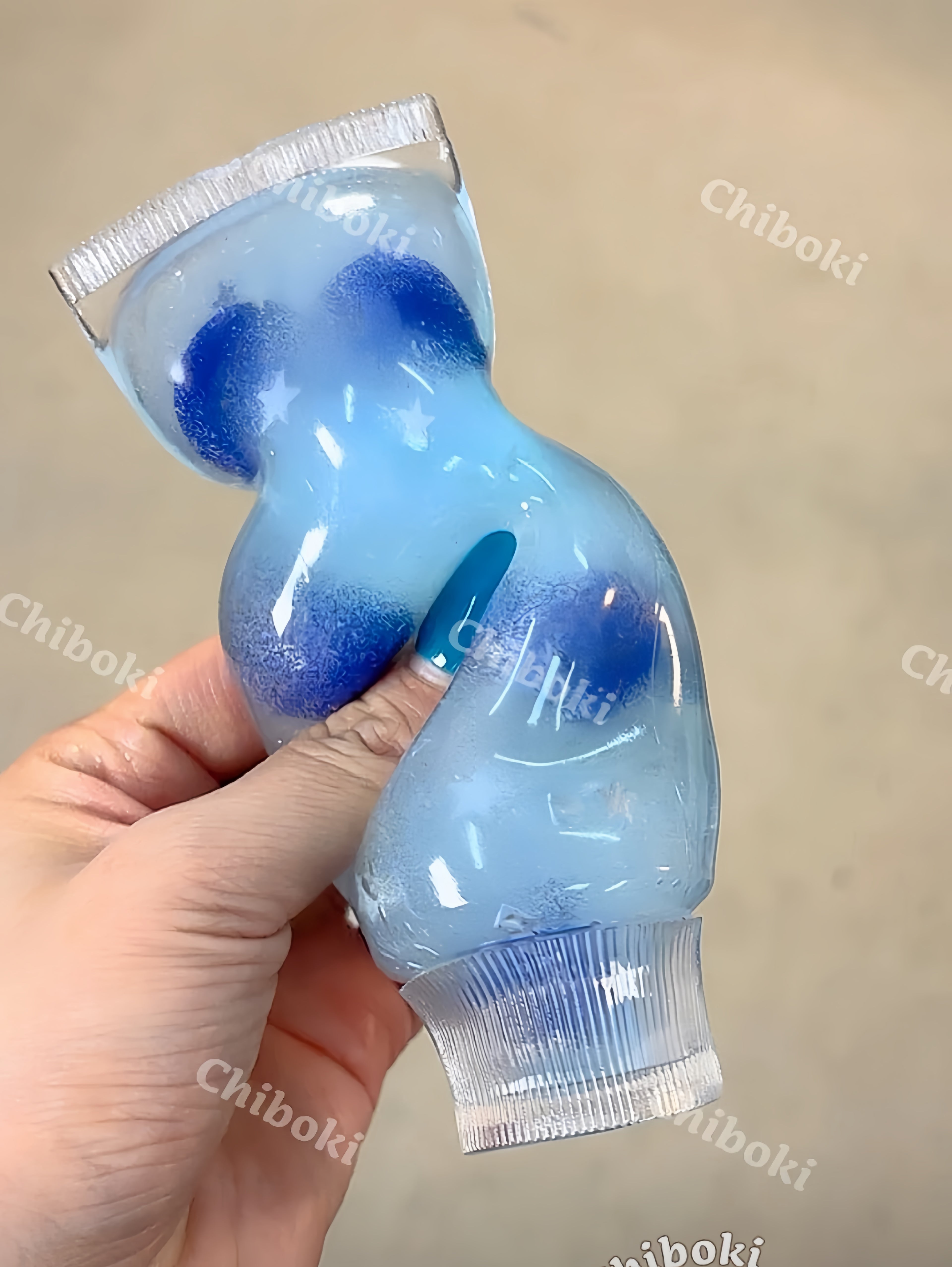 Chiboki Jam Tube Squishy - Strawberry & Blueberry Moldable Non-Rebound Fidget Toy | Soft Gel Stress Ball