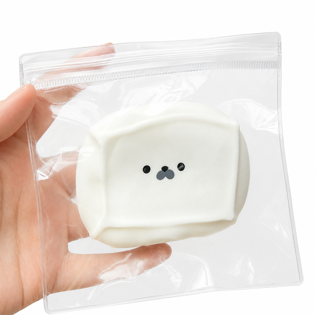 Cute Seal Milk Design Squishy Toy - 6cm/2.36in Compact, Squeezable Slow Rebound Stress Ball, Sealed with Glue, Office Gift, Festive Party Decoration Supply