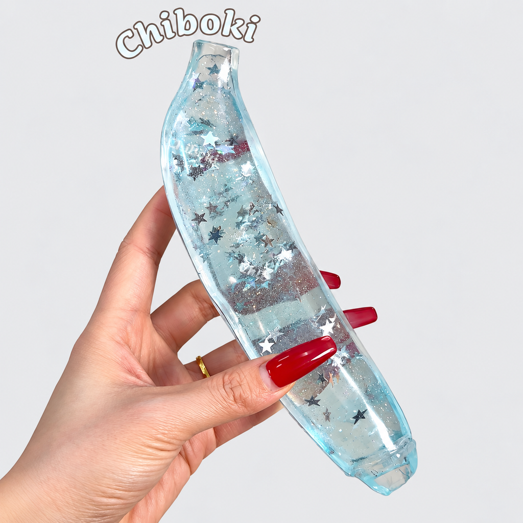 Chiboki Dream Banana Squishy – Handmade Stress Ball & Sensory Fidget Toy, 3 Texture Options