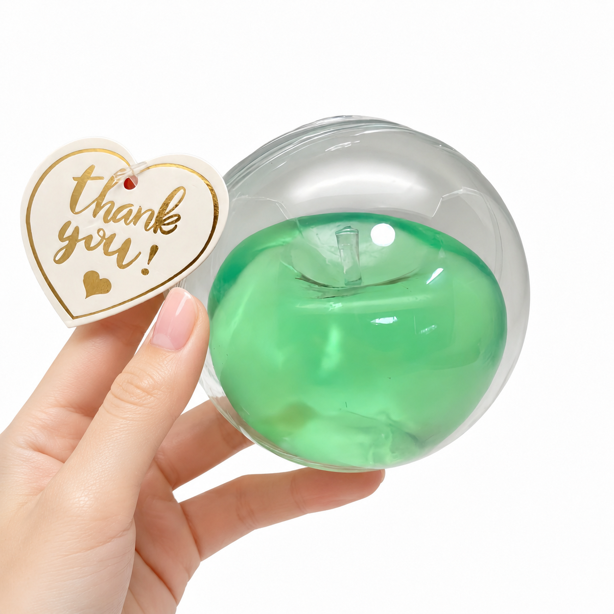 8cm Apple Vaseline Squishy - Non-Rebound Stress Relief Toy | Cute Christmas/Easter Gift Glossy Apple Squishy Ball | Soft Moldable Non-Rebound Stress Relief Gift for Friends & Family