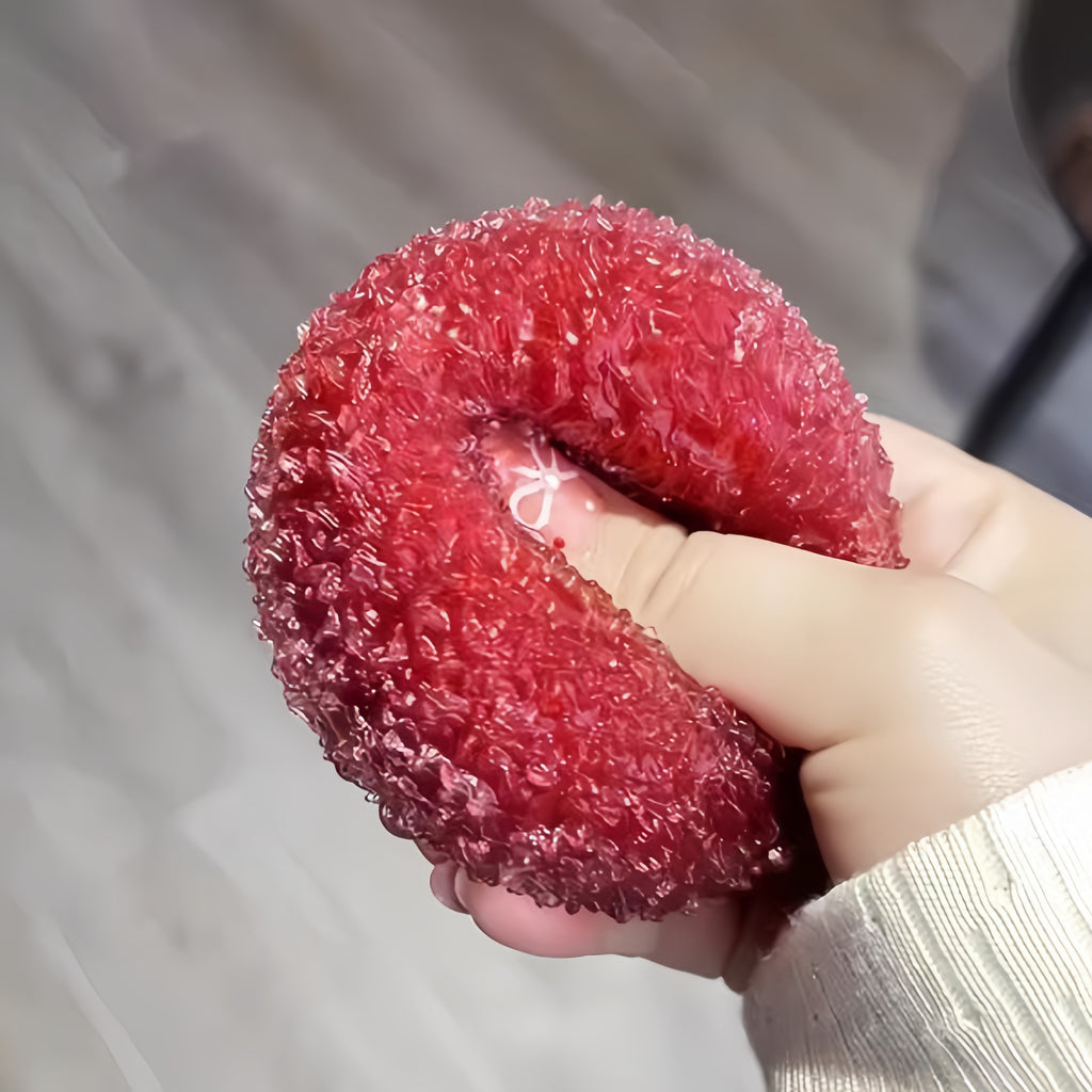 Chiboki Handcrafted Crystal Slushy Ball Squishy Toy, Yangmei Vaseline Squishy - Moldable Waxberry Stress Ball | ASMR Fidget Toy Squishy Stress Balls Soft Stress Relief Fidget Sensory Grippie Set for Relaxation and Gift Giving