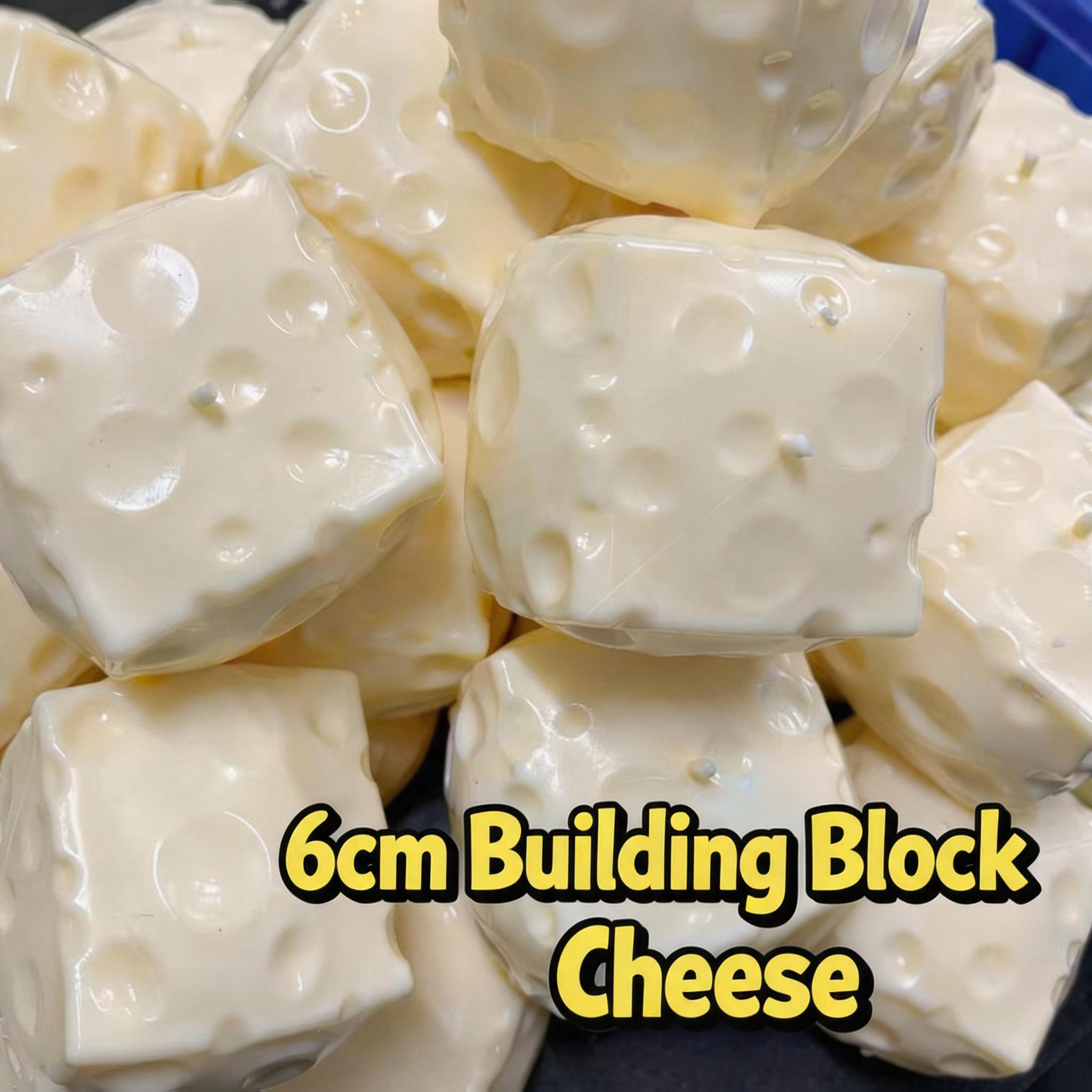 6cm Cheese Squishy 3-in-1 Set - Moldable Non-Rebound Fidget Toy with Crunchy Slime & Vaseline Fillings